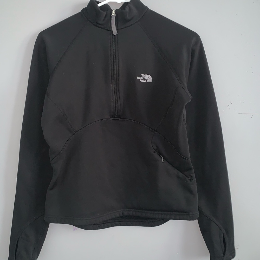 THE NORTH FACE HALF ZIP UP BLACK JACKET